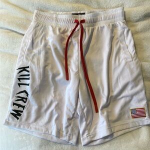 Kill Crew White Mesh Shorts
